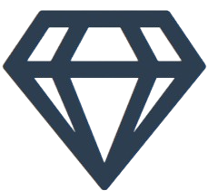Diamond icon for quality concrete from Durham Concrete
