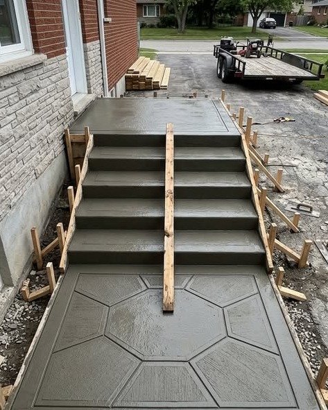 Stamped Concrete Patio in Durham, NC